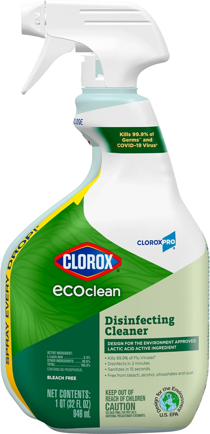  Clorox CloroxPro EcoClean Disinfecting Cleaner Spray Bottle, 32 Fluid Ounces